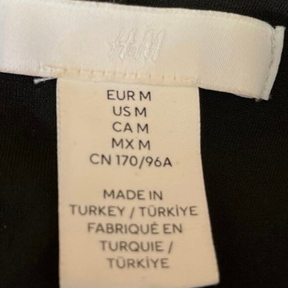 H&M Black Ruched Halter Tie Open Back Padded Sleeveless Bodysuit Top Size M - Picture 4 of 5